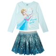 thumbnail image 1 of Disney Frozen Little Girls' Long Sleeve Tee and Sequin Skirt Set Ice Blue Elsa, 1 of 6