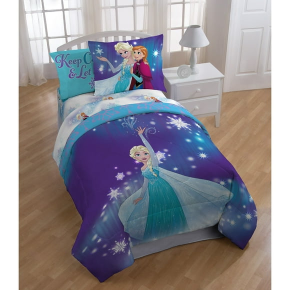 Disney Frozen Magical Winter 5 Piece Twin Size Kids Bed Set with Sham