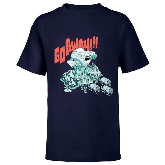 Disney Frozen Marshmallow Go Away! - Short Sleeve T-Shirt for Kids - Customized-Navy