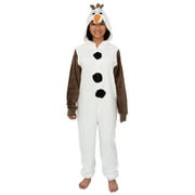 Disney Frozen Olaf Adult Cosplay Costume Plush Pajama One-Piece Union Suit