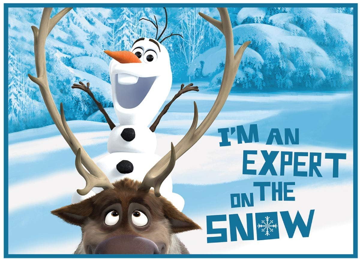 Disney Frozen Olaf Boys Area Rug, 40" x 56", Blue/White Olaf Double Diamond