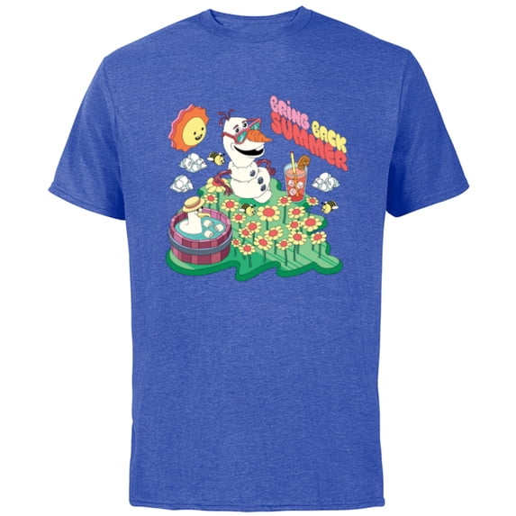 Disney Frozen Olaf Bring Back Summer - Short Sleeve Cotton T-Shirt for Adults - Customized-Royal Heather