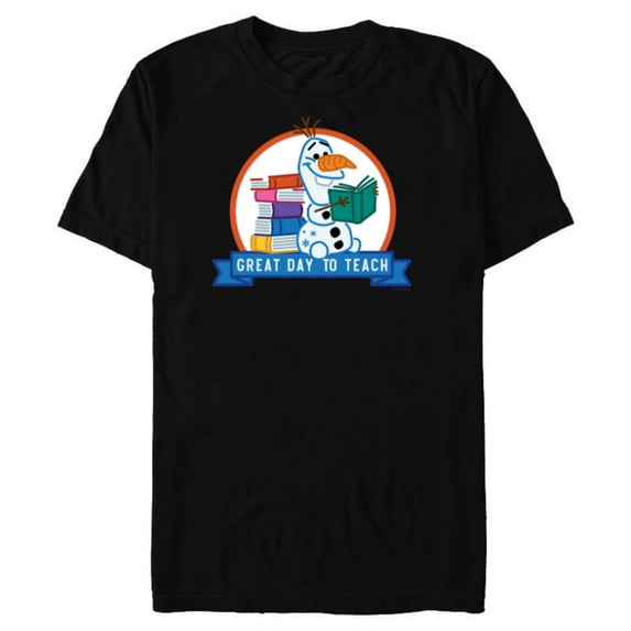 Disney Frozen Olaf Great Day to Teach National Teacher’s Day - Short Sleeve Blended T-Shirt for Adults - Customized-Black