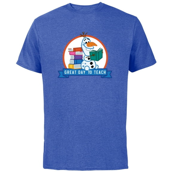 Disney Frozen Olaf Great Day to Teach National Teacher’s Day - Short Sleeve Cotton T-Shirt for Adults - Customized-Royal Heather