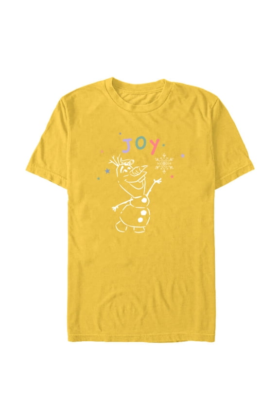Frozen Olaf Holiday Joy - Short Sleeve Blended T-Shirt for Adults - Customized-Yellow