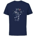 thumbnail image 1 of Disney Frozen Olaf Holiday Joy - Short Sleeve Cotton T-Shirt for Adults - Customized-Navy, 1 of 5