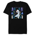 thumbnail image 1 of Disney Frozen Olaf Holiday Winter Wonderland - Short Sleeve Blended T-Shirt for Adults - Customized-Black, 1 of 5