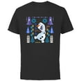 thumbnail image 1 of Disney Frozen Olaf Holiday Winter Wonderland - Short Sleeve Cotton T-Shirt for Adults - Customized-Black, 1 of 5