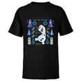 thumbnail image 1 of Disney Frozen Olaf Holiday Winter Wonderland - Short Sleeve T-Shirt for Kids - Customized-Black, 1 of 5