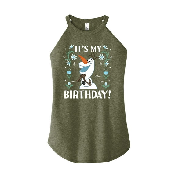 Disney Frozen - Olaf It's My Birthday - Juniors High Neck Tank Top