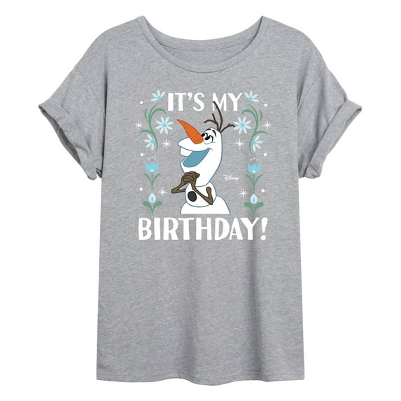 Disney Frozen - Olaf It's My Birthday - Juniors Ideal Flowy Muscle T-Shirt