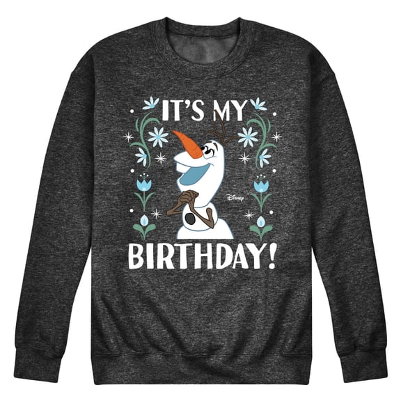 Disney Frozen - Olaf It's My Birthday - Men's Crew Neck Fleece Pullover