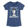 thumbnail image 1 of Disney Frozen - Olaf It's My Birthday - Toddler & Youth Girls Short Sleeve Graphic T-Shirt, 1 of 4