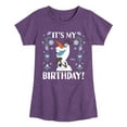 thumbnail image 1 of Disney Frozen - Olaf It's My Birthday - Toddler & Youth Girls Short Sleeve Graphic T-Shirt, 1 of 4
