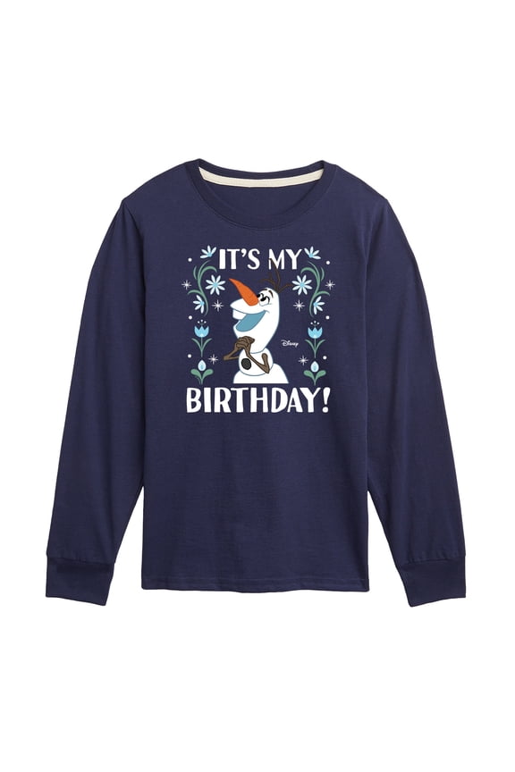 Frozen - Olaf It's My Birthday - Toddler & Youth Long Sleeve Graphic T-Shirt