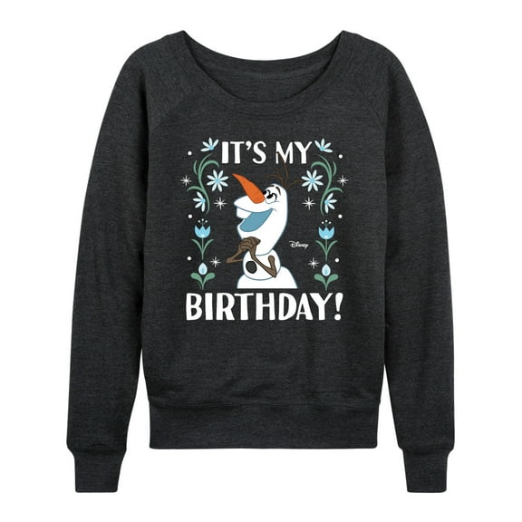 Disney Frozen - Olaf It's My Birthday - Women's Lightweight French Terry Long Sleeve Shirt