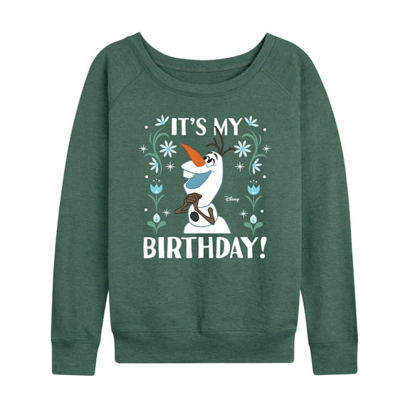 Disney Frozen - Olaf It's My Birthday - Women's Lightweight French Terry Long Sleeve Shirt