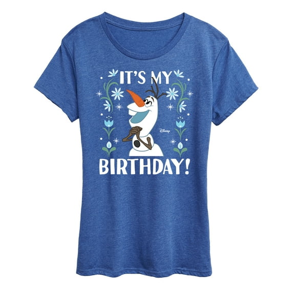 Disney Frozen - Olaf It's My Birthday - Women's Short Sleeve Graphic T-Shirt