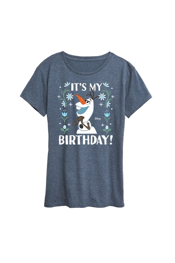 Frozen - Olaf It's My Birthday - Women's Short Sleeve Graphic T-Shirt
