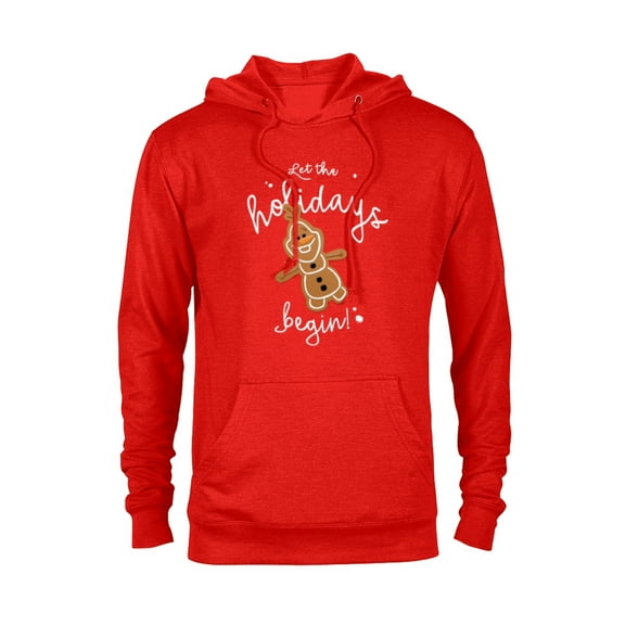 Disney Frozen Olaf Let The Holidays Begin - Pullover Hoodie for Adults - Customized-Red