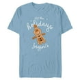 thumbnail image 1 of Disney Frozen Olaf Let The Holidays Begin - Short Sleeve Blended T-Shirt for Adults - Customized-Ocean Blue, 1 of 5