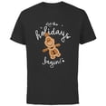 thumbnail image 1 of Disney Frozen Olaf Let The Holidays Begin - Short Sleeve Cotton T-Shirt for Adults - Customized-Black, 1 of 5