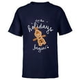 thumbnail image 1 of Disney Frozen Olaf Let The Holidays Begin - Short Sleeve T-Shirt for Kids - Customized-Navy, 1 of 5