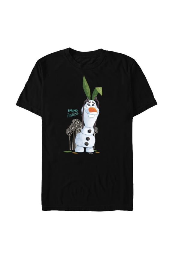 Frozen Olaf Spring Fashion - Short Sleeve Blended T-Shirt for Adults - Customized-Black