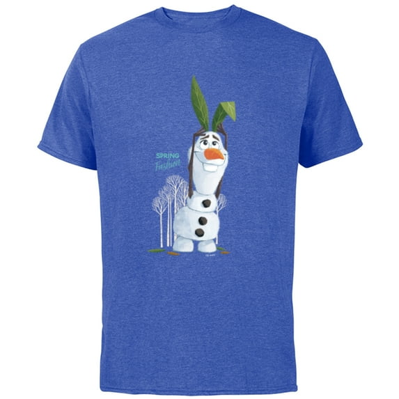 Disney Frozen Olaf Spring Fashion - Short Sleeve Cotton T-Shirt for Adults - Customized-Royal Heather