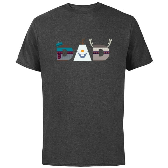 Disney Frozen Olaf Sven Kristoff Father’s Day Birthday Dad - Short Sleeve Cotton T-Shirt for Adults - Customized-Charcoal