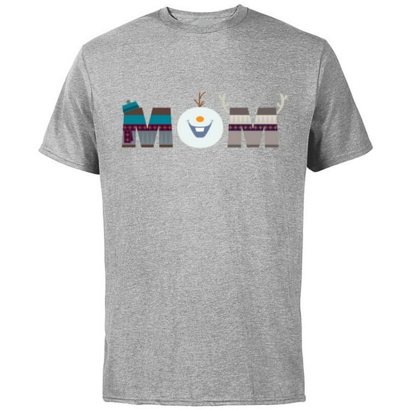 Disney Frozen Olaf Sven Kristoff Mother’s Day Birthday Mom - Short Sleeve Cotton T-Shirt for Adults - Customized-Athletic Heather