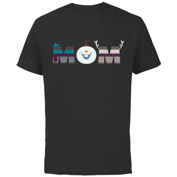 Disney Frozen Olaf Sven Kristoff Mother’s Day Birthday Mom - Short Sleeve Cotton T-Shirt for Adults - Customized-Black