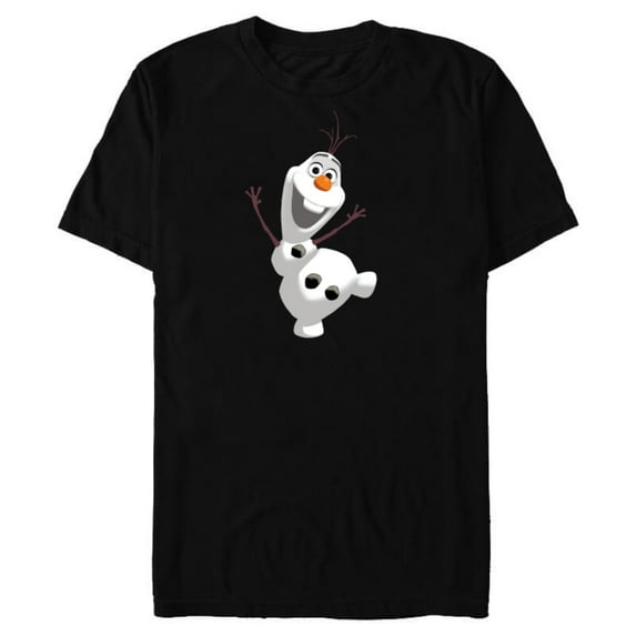 Disney Frozen Olaf Warm Hug Boys' T-Shirt- Short Sleeve Blended T-Shirt for Adults - Customized-Black