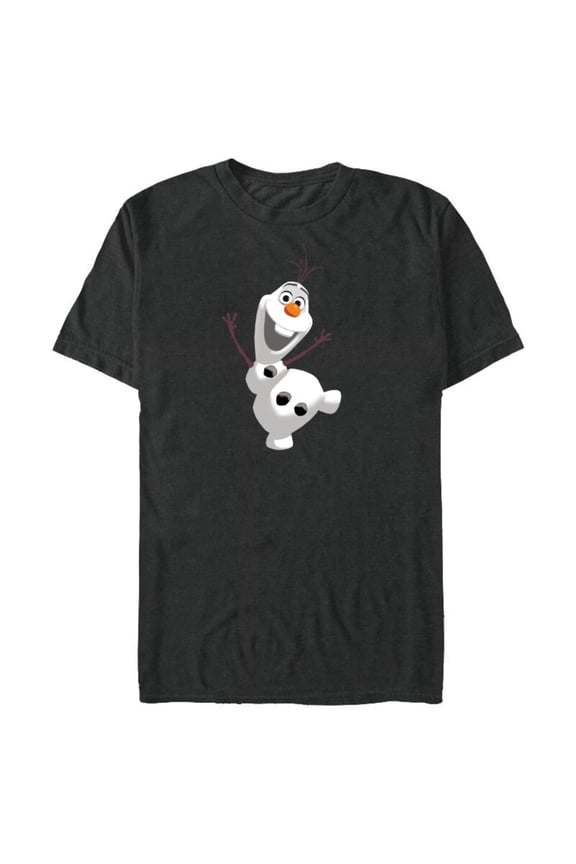 Frozen Olaf Warm Hug Boys' T-Shirt- Short Sleeve Blended T-Shirt for Adults - Customized-Dark Heather
