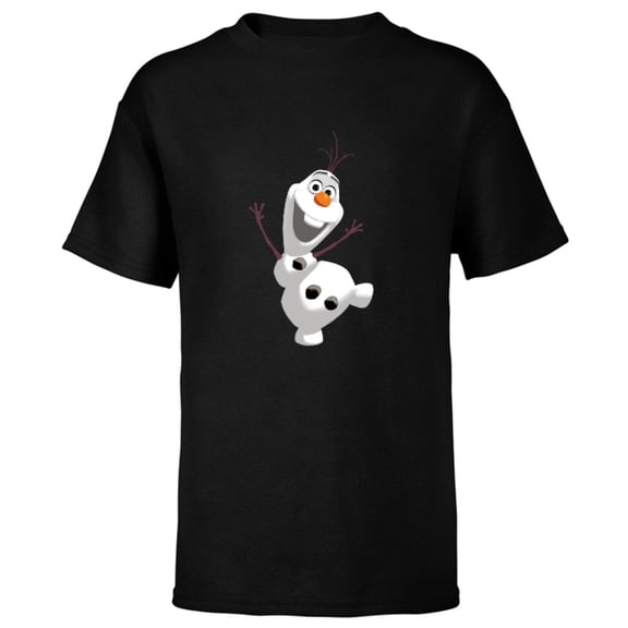 Disney Frozen Olaf Warm Hug Boys' T-Shirt - Short Sleeve T-Shirt for Kids - Customized-Black