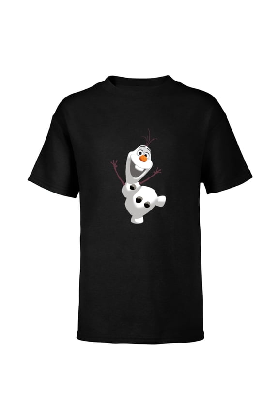 Frozen Olaf Warm Hug Boys' T-Shirt - Short Sleeve T-Shirt for Kids - Customized-Black
