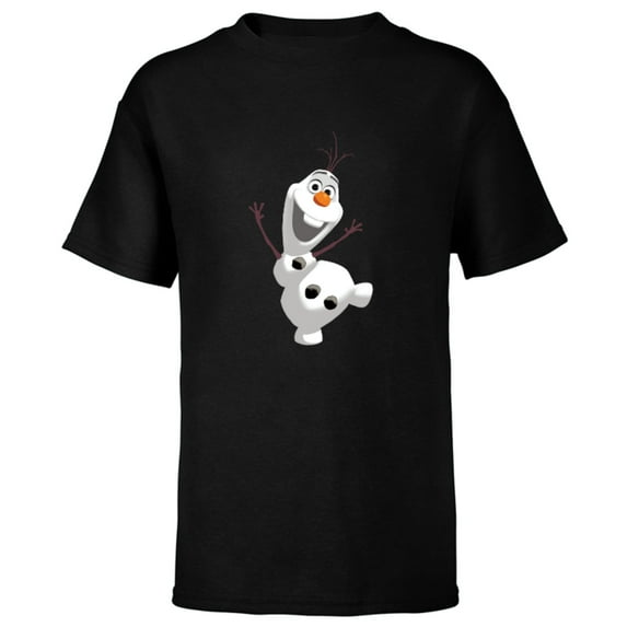 Disney Frozen Olaf Warm Hug Boys' T-Shirt - Short Sleeve T-Shirt for Kids - Customized-Black