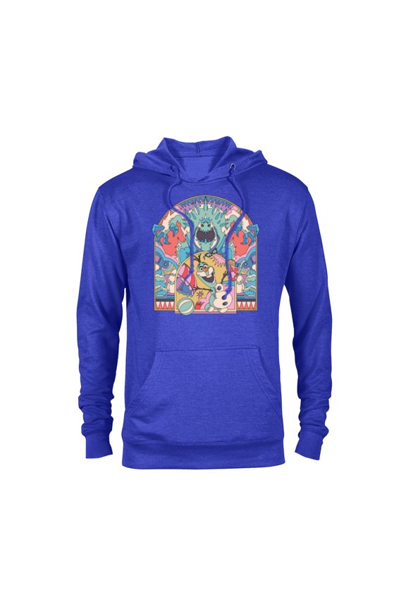 Frozen Olaf and Marshmallow Summer Fun - Pullover Hoodie for Adults - Customized-Royal