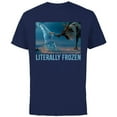 thumbnail image 1 of Disney Frozen Olaf and Sven Literally Frozen Meme - Short Sleeve Cotton T-Shirt for Adults - Customized-Navy, 1 of 5