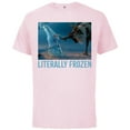 thumbnail image 1 of Disney Frozen Olaf and Sven Literally Frozen Meme - Short Sleeve Cotton T-Shirt for Adults - Customized-Soft Pink, 1 of 5