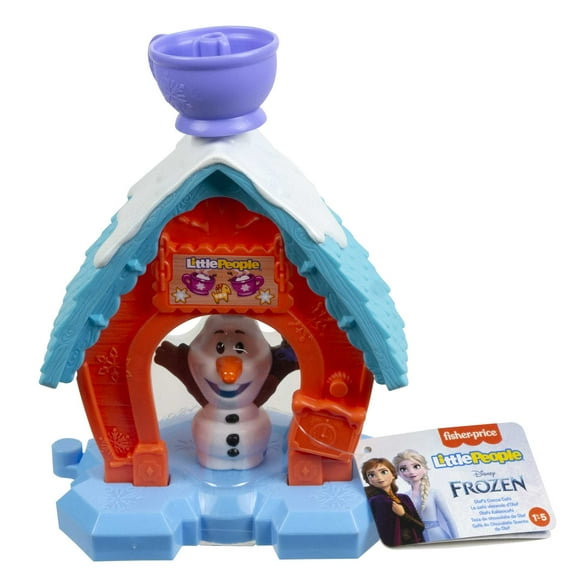 Disney Frozen Olafs Cocoa Cafe Little People Portable Playset with Figure for Toddlers