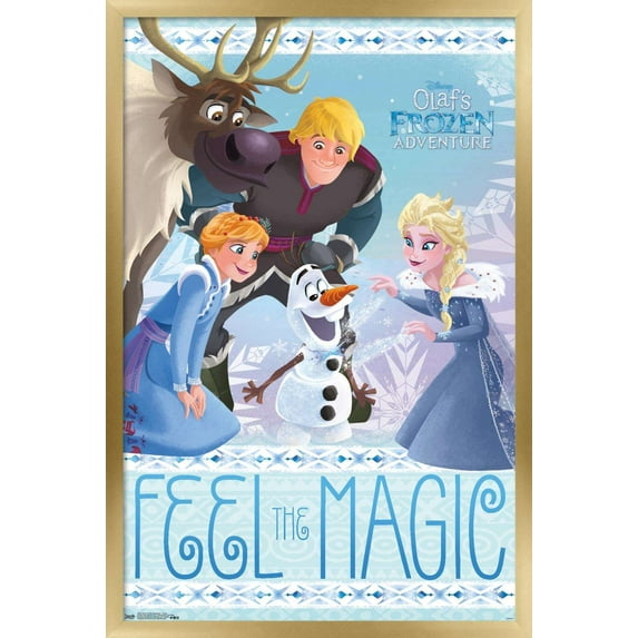 Disney Frozen: Olaf's Frozen Adventure - Elsa Wall Poster, 22.375" x 34", Framed