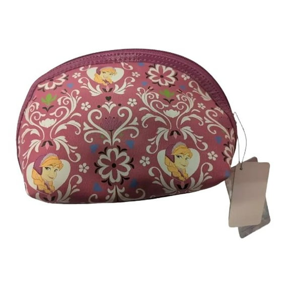 Disney Frozen Pink Elsa Cosmetic Makeup Toiletry Bag Leather PU Material size 8" x 5" x 3"