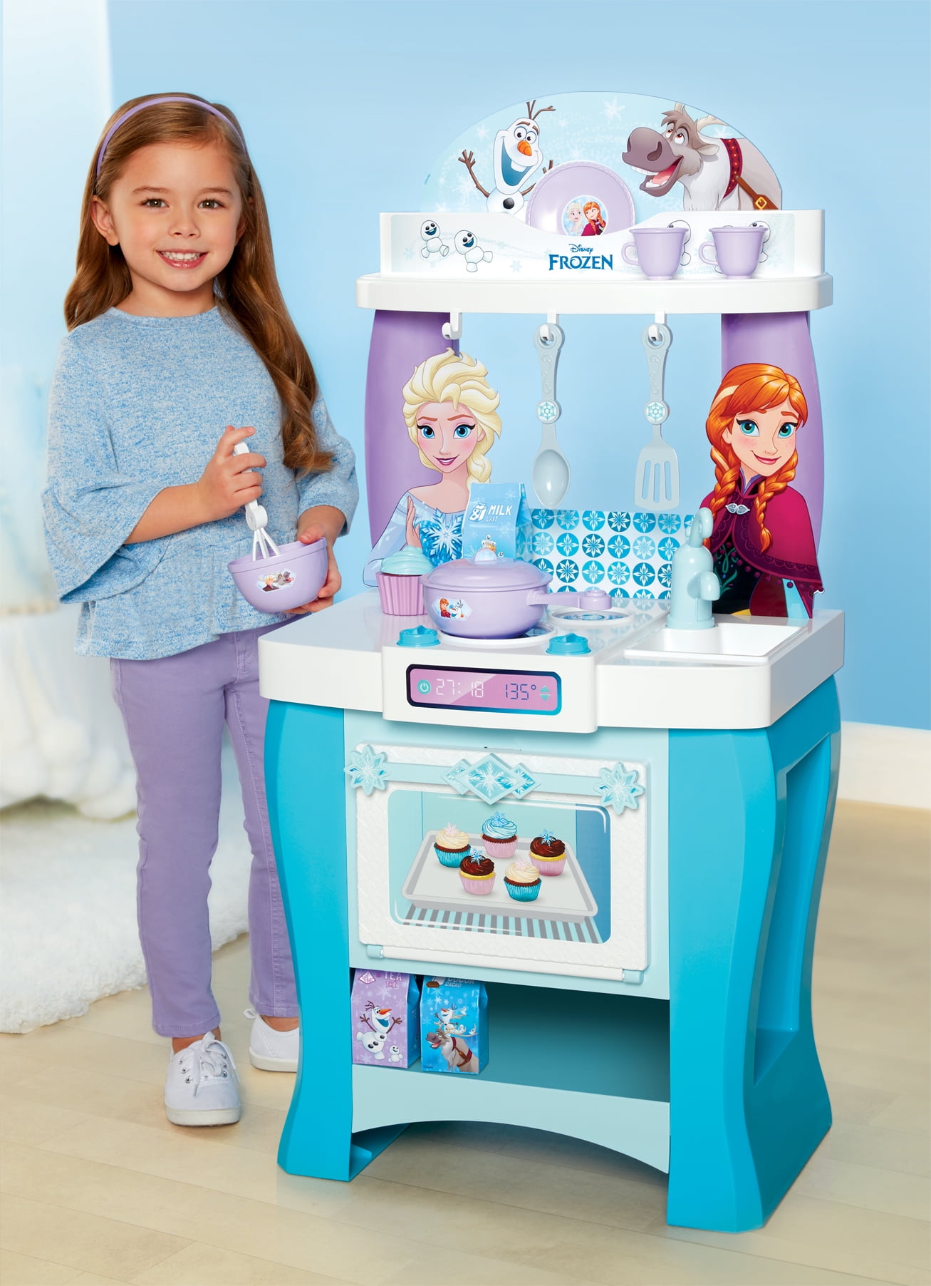 bodsøvelser Kontur historie Disney Frozen Play Kitchen Includes 20 Accessories, over 3 Feet Tall -  Walmart.com