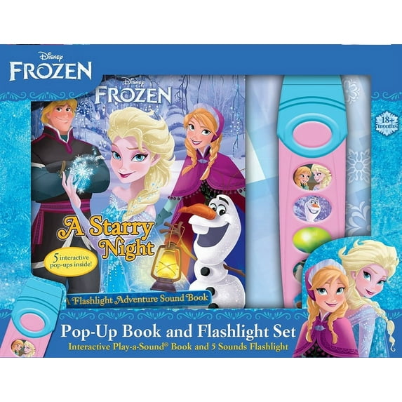 Disney Frozen: Pop-Up Book and 5-Sound Flashlight Set, (Paperback)