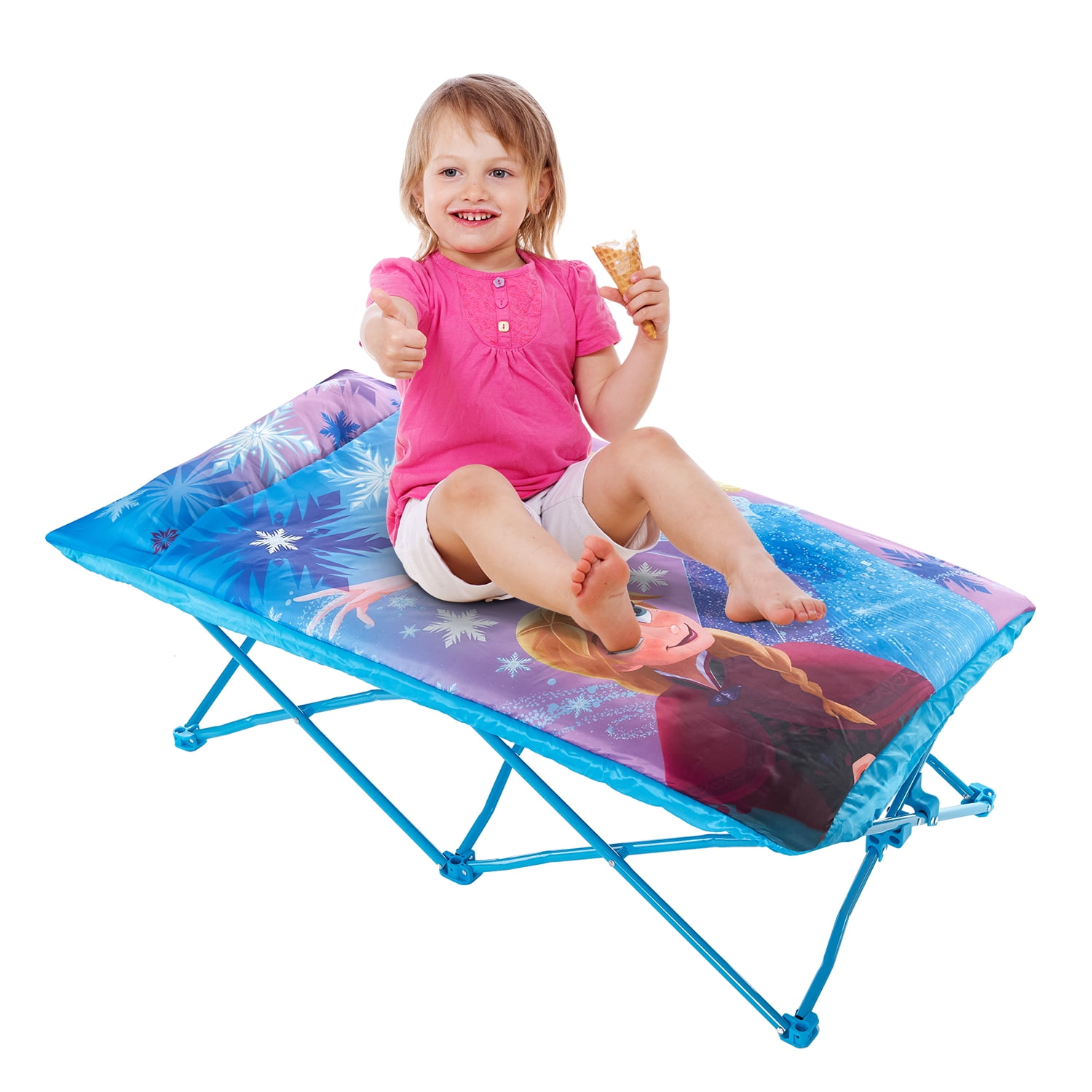 Disney Frozen Portable Folding Bed Toddler Cot with Sleeping Bag