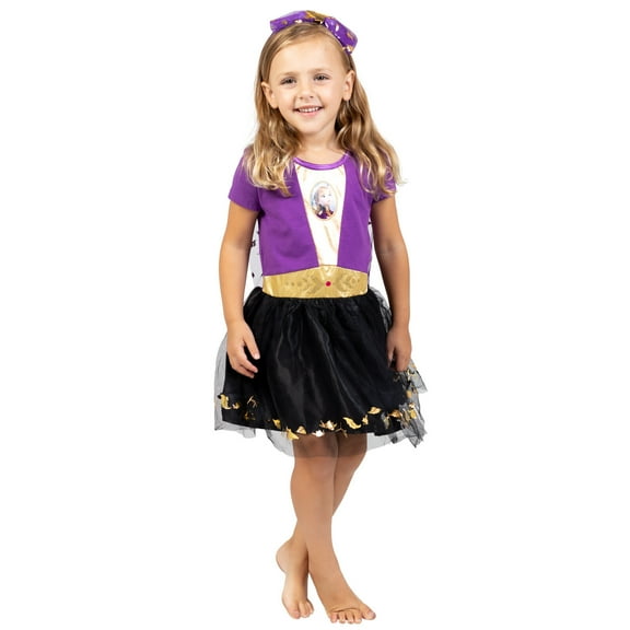 Disney Frozen Princess Anna Toddler Girls Cosplay Costume Gown and Headband 3T