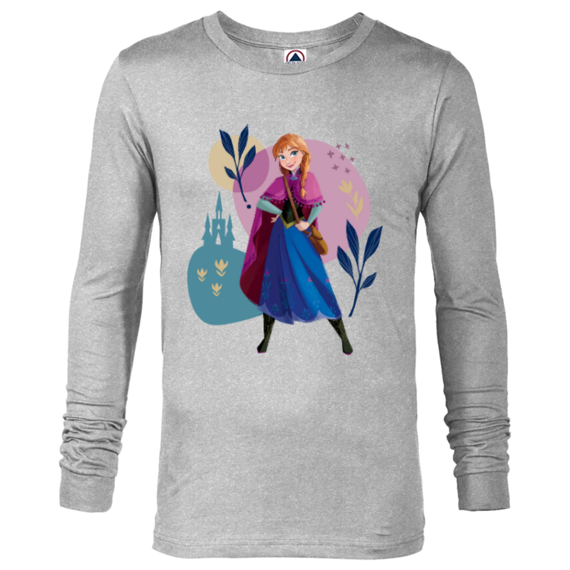 Disney Frozen Princess Anna of Arendelle - Long Sleeve T-Shirt for Men -  Customized-Athletic Heather