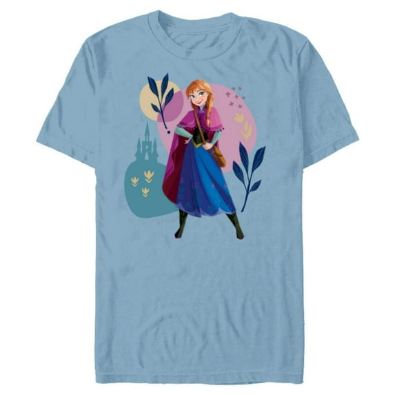 Disney Frozen Princess Anna of Arendelle - Short Sleeve Blended T-Shirt for Adults - Customized-Ocean Blue