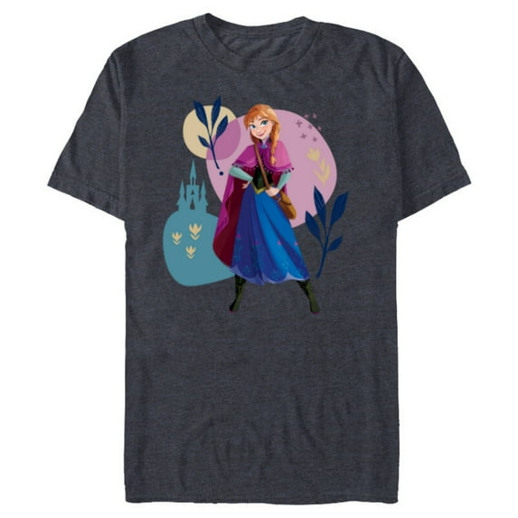 Disney Frozen Princess Anna of Arendelle - Short Sleeve Blended T-Shirt for Adults - Customized-Navy Heather